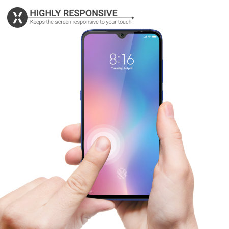 Olixar Xiaomi Mi 9 gehärtetes Glas Bildschirmschutzfolien