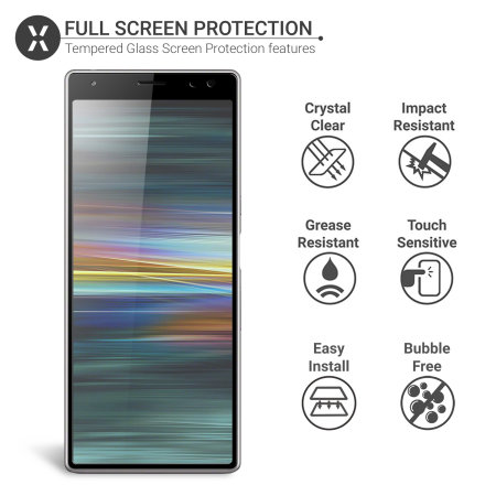Olixar Full Cover Tempered Glas Sony Xperia 10 Plus Displayschutz