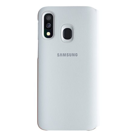 Official Samsung Galaxy A40 Wallet Flip Cover Case - White