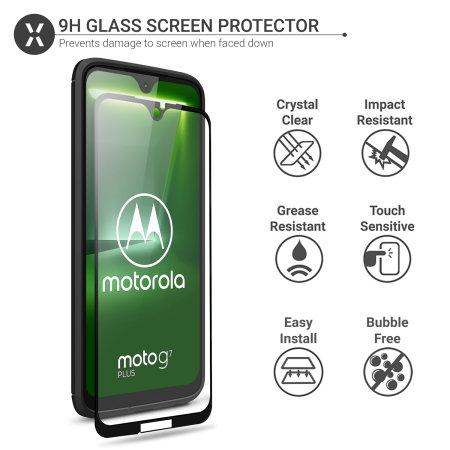 Olixar Sentinel Motorola Moto G7 Plus Hülle u. Glasscheibe Schutzfolie