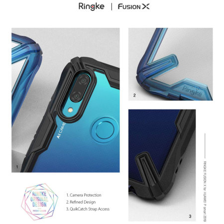 Rearth Ringke Fusion X Huawei P Smart 2019 Case - Zwart