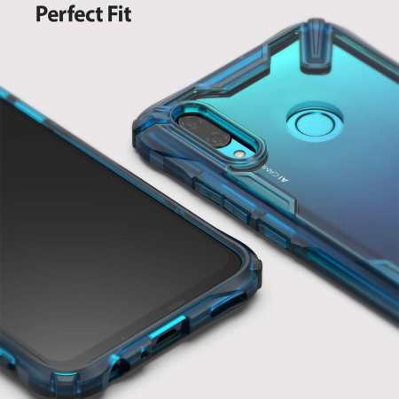 Rearth Ringke Fusion X Huawei P Smart 2019 Case - Blauw