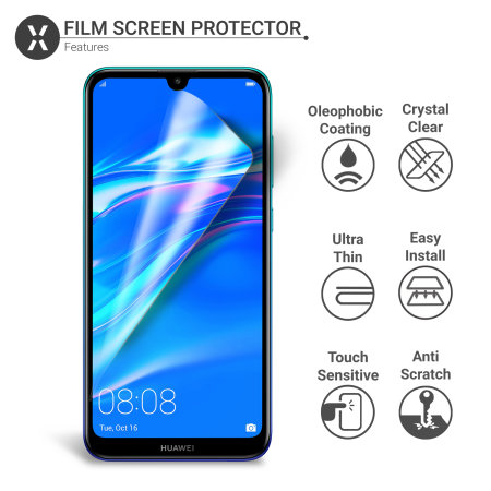 Protection d'écran Huawei Y7 Prime Film protecteur Olixar – Pack de 2