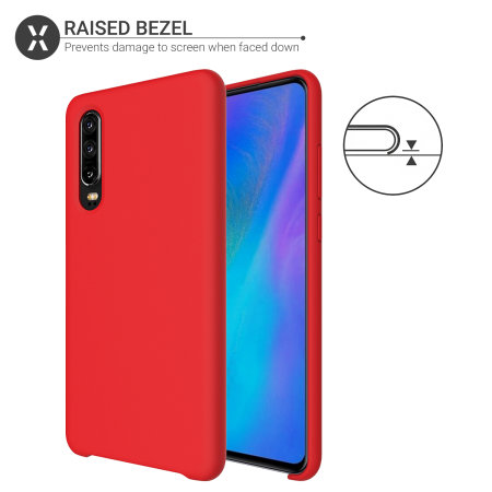 Olixar Soft Silicone Huawei P30 Case - Red