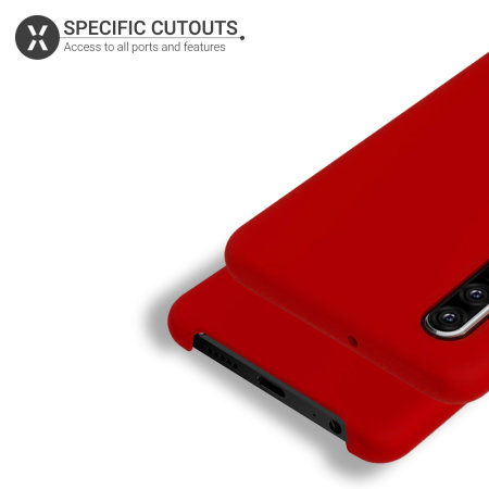 Coque Huawei P30 Olixar en silicone doux – Rouge
