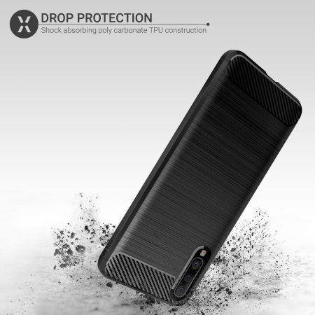 Olixar Samsung Galaxy A50 Carbon Fibre Protective Case - Black