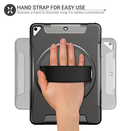 Olixar iPad Mini 2019 Rugged Case With Hand & Shoulder Straps - Black