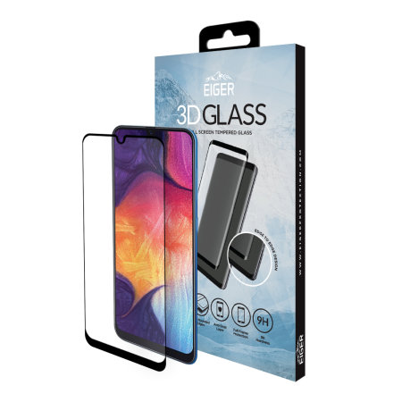 Eiger 3D Glass Samsung A30 Tempered Glass Screen Protector - Black