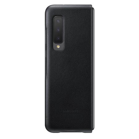 Official Samsung Galaxy Fold 5G Genuine Leather Cover Case - Black