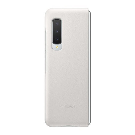 Funda Samsung Galaxy Fold Oficial Cuero Auténtico - Blanca