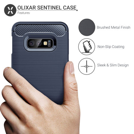 Olixar Sentinel Samsung S10e deksel og skjermbeskytter i glass-Blå