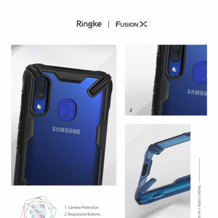 Funda Samsung Galaxy A20 Rearth Ringke Fusion X - Negra