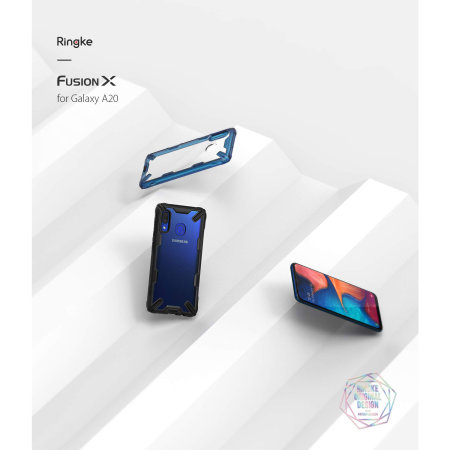 Coque Samsung Galaxy A20 Rearth Ringke Fusion X – Bleu espace