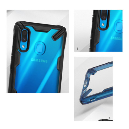 Coque Samsung Galaxy A30 Rearth Ringke Fusion X – Bleu espace