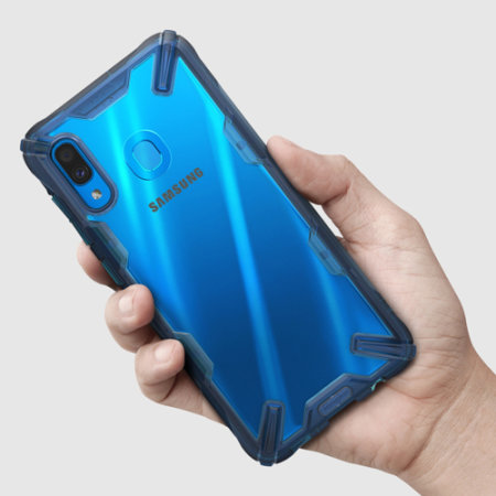 Coque Samsung Galaxy A30 Rearth Ringke Fusion X – Bleu espace