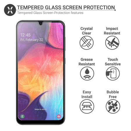 HD Clear Screen Protector for Samsung Galaxy A50 UNEXTATI Tempered Glass Screen Protector Galaxy A50 Screen Protector Film 3 Pack 