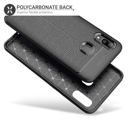 Olixar Attache Samsung Galaxy A40 Leather-Style Case - Black