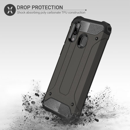 Olixar Delta Armour Protective Samsung Galaxy A40 Case - Gunmetal