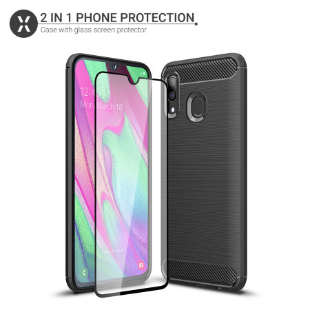 Olixar Sentinel Samsung Galaxy A40 Case And Glass Screen Protector