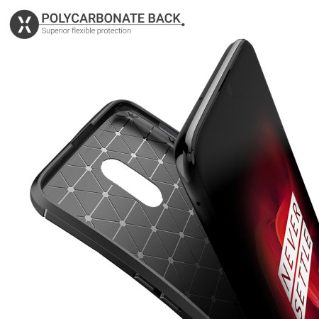Olixar Carbon Fibre OnePlus 7 Case - Black