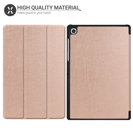 Olixar Leather-Style Galaxy Tab S5e Stand Case -Rose Gold