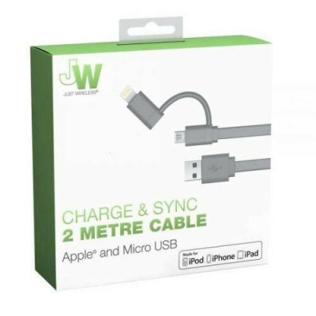 Just Wireless 2 in 1 MFi Lightning & Micro USB Charging Cable