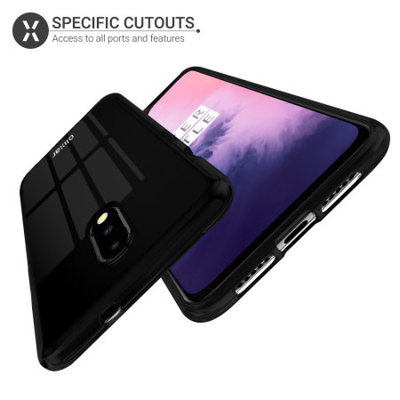 Coque OnePlus 7 Olixar FlexiShield en gel – Noir opaque
