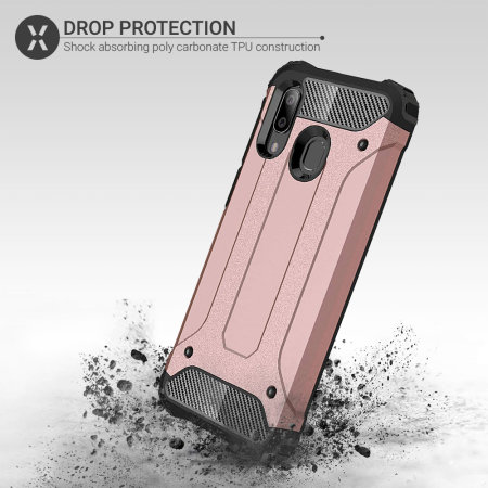 Olixar Delta Armour Protective Samsung Galaxy A40 Case - Rose Gold