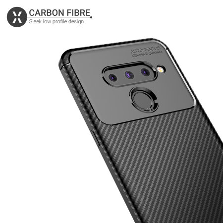 Olixar LG V50 ThinQ Carbon Fibre Case - Black