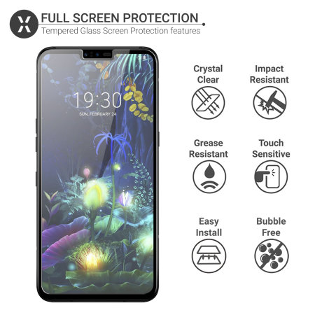 Olixar LG V50 ThinQ Full Cover Glass Screen Protector - Black