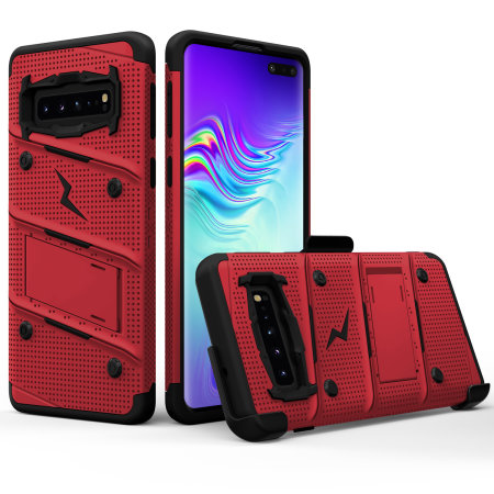 Zizo Bolt Series Samsung Galaxy S10 5G Case - Red