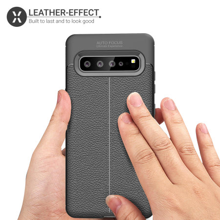 Olixar Attache Samsung Galaxy S10 5G Leather-Style Case - Black