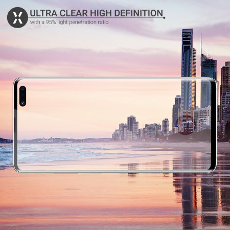 Olixar Samsung S10 5G Case Compatible Glass Screen Protector - Black