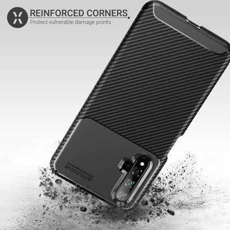 Coque Huawei Honor 20 Olixar effet fibre de carbone – Noir