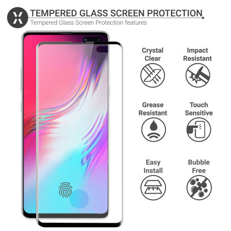 Verre trempé Galaxy S10 5G Olixar en verre trempé & kit d'installation