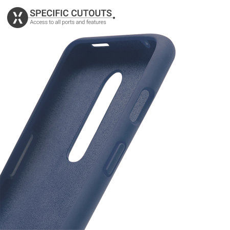 Olixar Soft Silicone OnePlus 7 Pro 5G Case - Midnight Blue