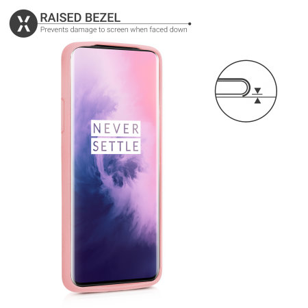 Coque OnePlus 7 Pro 5G Olixar en silicone doux – Rose pastel