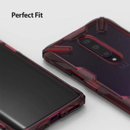Coque OnePlus 7 Pro 5G Rearth Ringke Fusion X – Rouge rubis