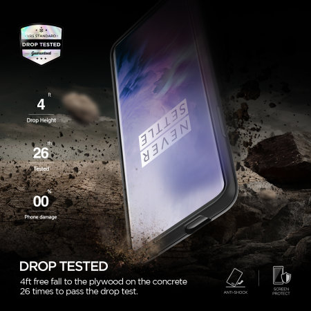 VRS Design Damda High Pro Shield OnePlus 7 Pro 5G Case - Steel Silver