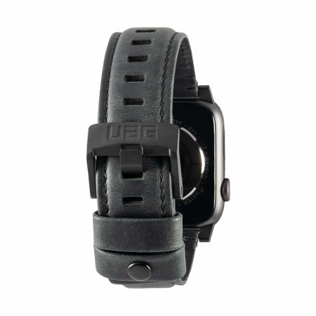 UAG Apple Watch 44mm / 42mm Leather Strap - Black