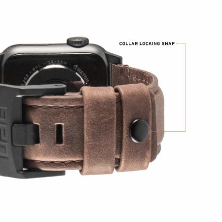 Bracelet Apple Watch 40mm / 38mm UAG en cuir véritable – Marron