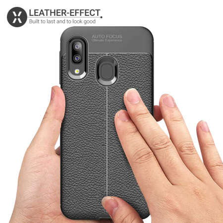 Olixar Attache Samsung Galaxy A20 Leather-Style Case - Black