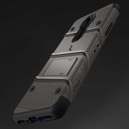 Zizo Bolt OnePlus 7 Pro Deksel & belteklemme - Gunmetal Grey