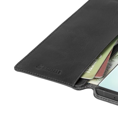 Krusell Samsung Note 10 Premium Leather Wallet Case - Vintage Black
