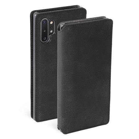 Krusell Samsung Galaxy Note 10 Plus Leather Wallet Case- Vintage Black