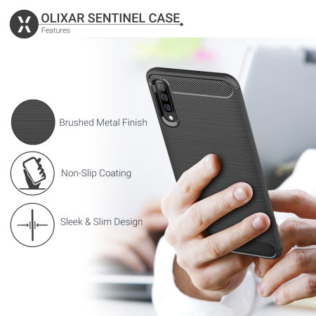 Olixar Sentinel Samsung Galaxy A50 Case en Screenprotector - Zwart