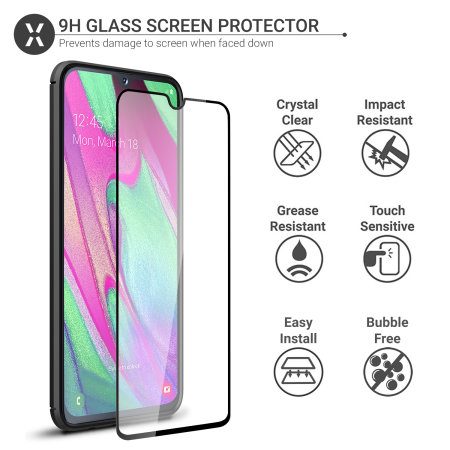 Olixar Sentinel Samsung A30 deksel og skjermbeskytter i glass