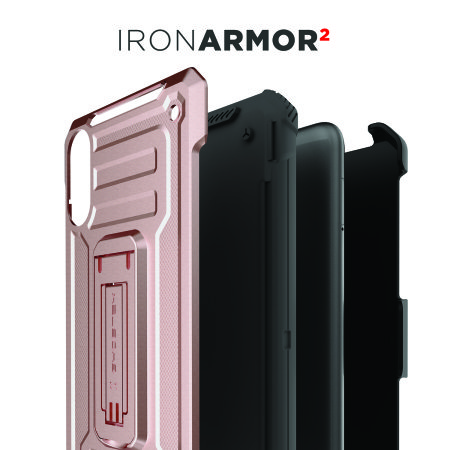 Ghostek Iron Armor 2 Samsung A10 Case & Screen Protector - Rose Gold
