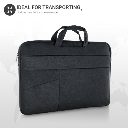 Olixar Canvas Universal 15" Laptop Bag With Handle - Black