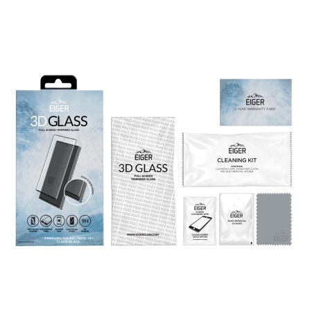 Protector Pantalla Galaxy Note 10 Plus Eiger 3D Cristal - Negro